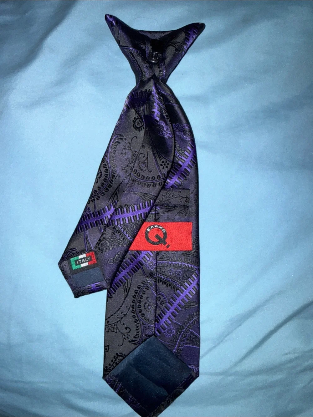 🏖️10 items for $20☀️ Q brand Boys clip on tie| purple and black